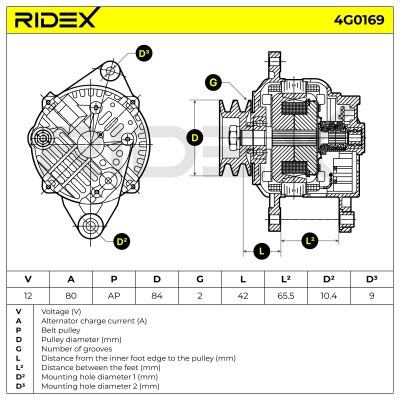 Generator RIDEX 4G0169 4G0169 - foto 5