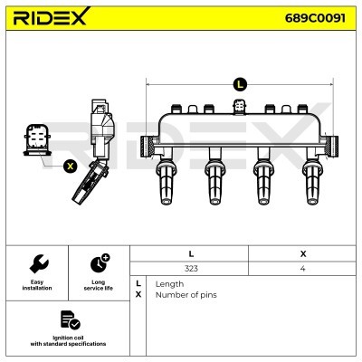 Zündspule RIDEX 689C0091 689C0091 - foto 4