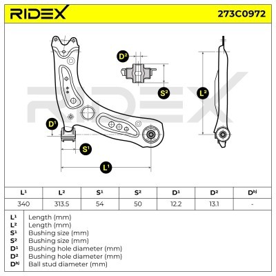 Querlenker RIDEX 273C0972 273C0972 - foto 7