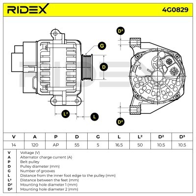 Generator RIDEX 4G0829 4G0829 - foto 7