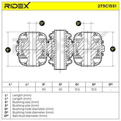 Querlenker RIDEX 273C1551 273C1551 - foto 6