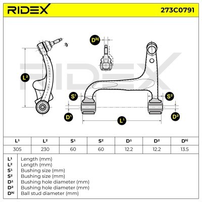 Querlenker RIDEX 273C0791 273C0791 - foto 6