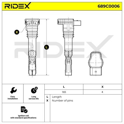 Zündspule RIDEX 689C0006 689C0006 - foto 4