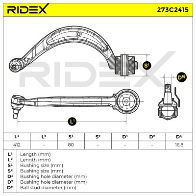 Querlenker RIDEX 273C2415 273C2415 - foto 7
