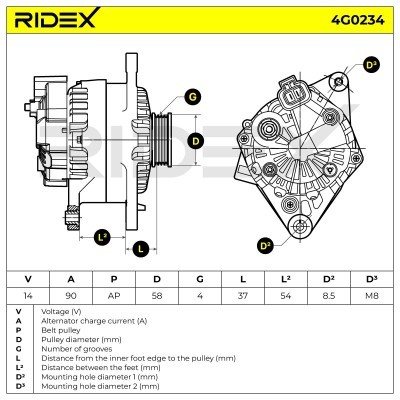 Generator RIDEX 4G0234 4G0234 - foto 7