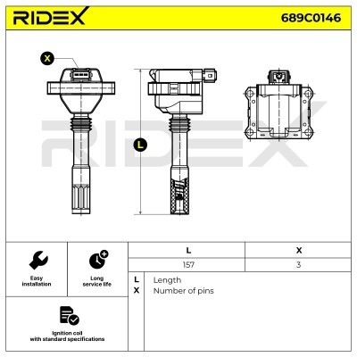 Zündspule RIDEX 689C0146 689C0146 - foto 2