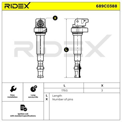 Zündspule RIDEX 689C0388 689C0388 - foto 5