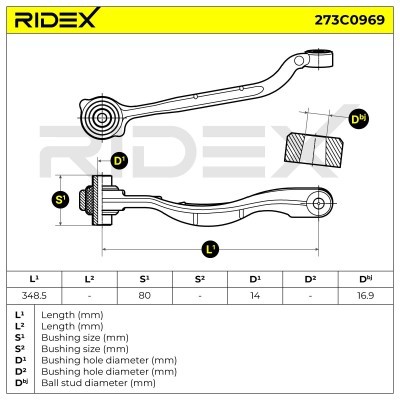 Querlenker RIDEX 273C0969 273C0969 - foto 6