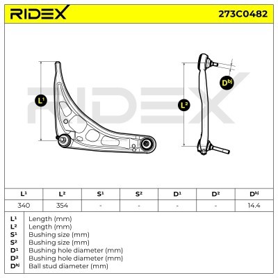 Querlenker RIDEX 273C0482 273C0482 - foto 8