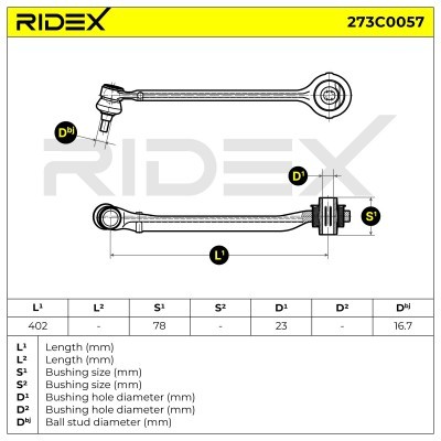 Querlenker RIDEX 273C0057 273C0057 - foto 3