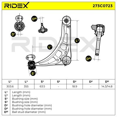 Querlenker RIDEX 273C0723 273C0723 - foto 8