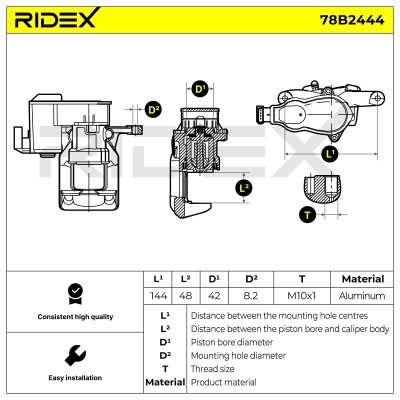 Bremssattel RIDEX 78B2444 78B2444 - foto 6