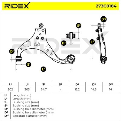 Querlenker RIDEX 273C0184 273C0184 - foto 4