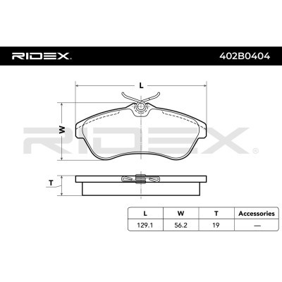 Bremsbeläge Satz RIDEX 402B0404 402B0404 - foto 4