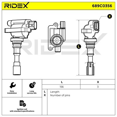 Zündspule RIDEX 689C0356 689C0356 - foto 7