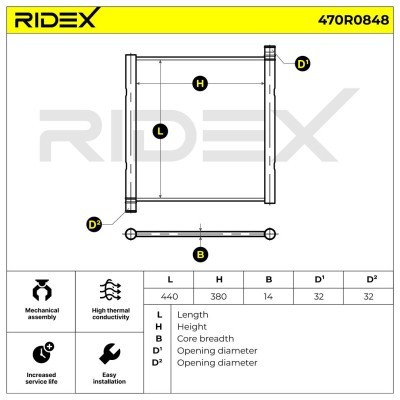 Kühler, Motorkühlung RIDEX 470R0848 470R0848 - foto 5