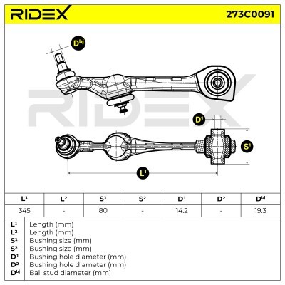 Querlenker RIDEX 273C0091 273C0091 - foto 9