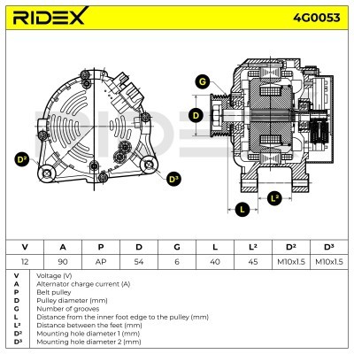 Generator RIDEX 4G0053 4G0053 - foto 5