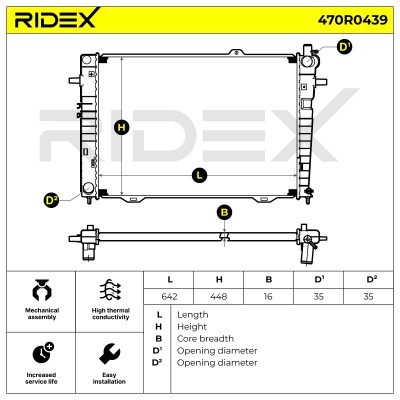 Kühler, Motorkühlung RIDEX 470R0439 470R0439 - foto 4