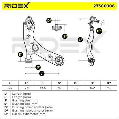 Querlenker RIDEX 273C0906 273C0906 - foto 7