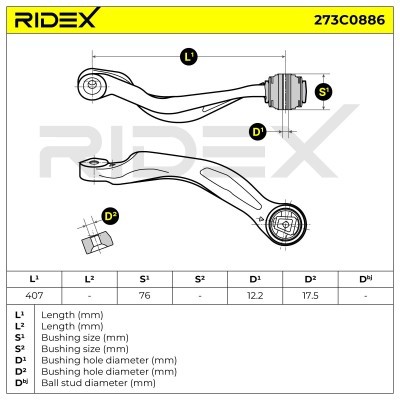 Querlenker RIDEX 273C0886 273C0886 - foto 6