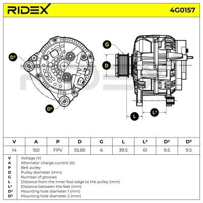 Generator RIDEX 4G0157 4G0157 - foto 7