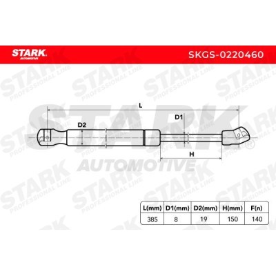 Gasfeder, Koffer-/Laderaum Stark SKGS-0220460 SKGS-0220460 - foto 5