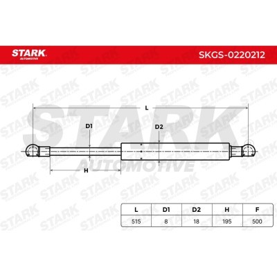 Gasfeder, Koffer-/Laderaum Stark SKGS-0220212 SKGS-0220212 - foto 3
