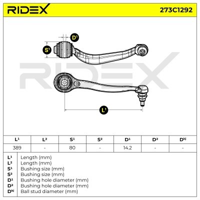Querlenker RIDEX 273C1292 273C1292 - foto 7