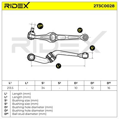 Querlenker RIDEX 273C0028 273C0028 - foto 6