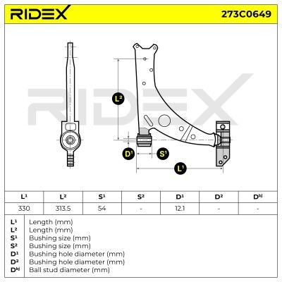 Querlenker RIDEX 273C0649 273C0649 - foto 9