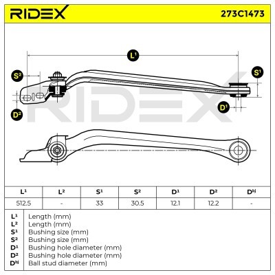 Querlenker RIDEX 273C1473 273C1473 - foto 7
