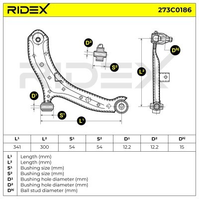 Querlenker RIDEX 273C0186 273C0186 - foto 4