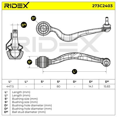 Querlenker RIDEX 273C2403 273C2403 - foto 7