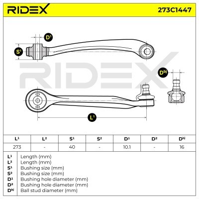 Querlenker RIDEX 273C1447 273C1447 - foto 8