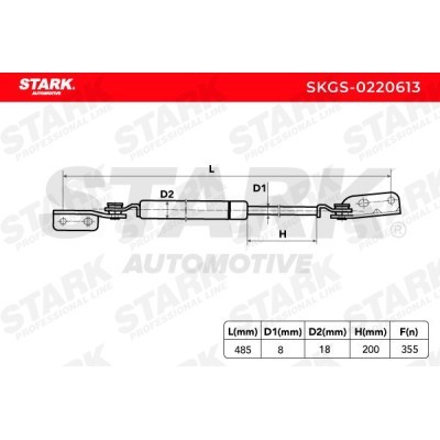 Gasfeder, Koffer-/Laderaum Stark SKGS-0220613 SKGS-0220613 - foto 5