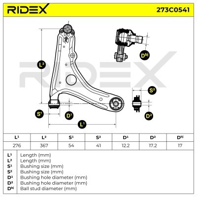 Querlenker RIDEX 273C0541 273C0541 - foto 6