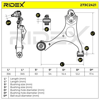 Querlenker RIDEX 273C2421 273C2421 - foto 8