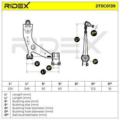 Querlenker RIDEX 273C0139 273C0139 - foto 6