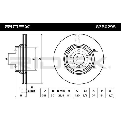 Bremsscheibe RIDEX 82B0298 82B0298 - foto 4