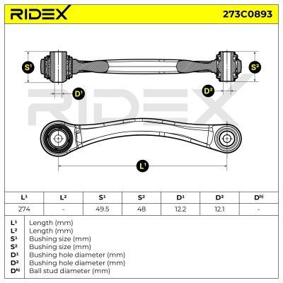 Querlenker RIDEX 273C0893 273C0893 - foto 6