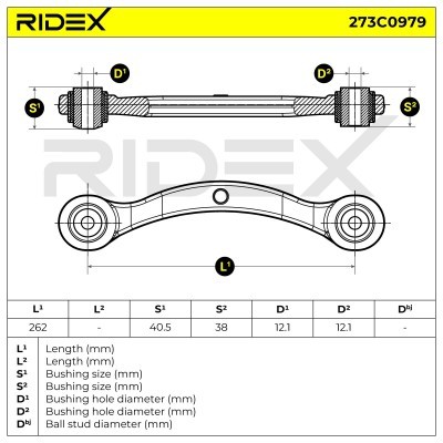 Querlenker RIDEX 273C0979 273C0979 - foto 5