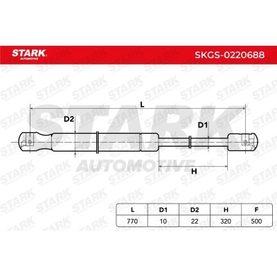 Gasfeder, Koffer-/Laderaum Stark SKGS-0220688 SKGS-0220688 - foto 5