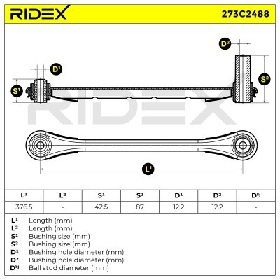 Querlenker RIDEX 273C2488 273C2488 - foto 7