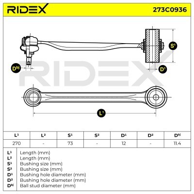 Querlenker RIDEX 273C0936 273C0936 - foto 6
