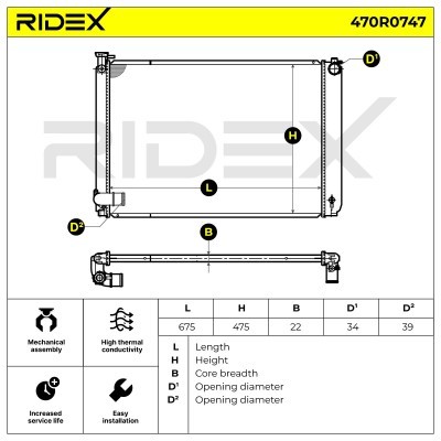 Kühler, Motorkühlung RIDEX 470R0747 470R0747 - foto 9