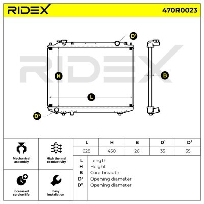 Kühler, Motorkühlung RIDEX 470R0023 470R0023 - foto 7