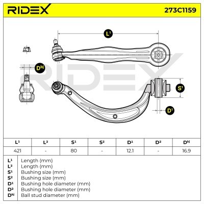 Querlenker RIDEX 273C1159 273C1159 - foto 8