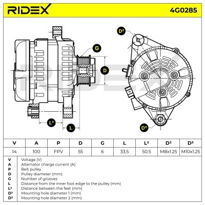 Generator RIDEX 4G0285 4G0285 - foto 8