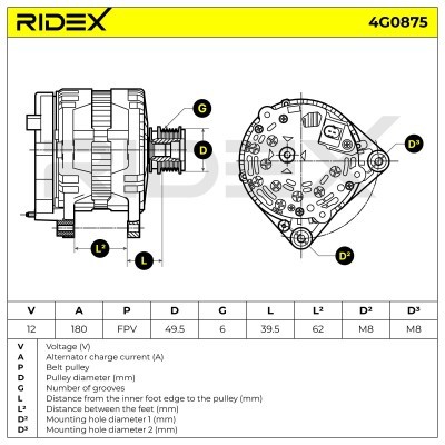 Generator RIDEX 4G0875 4G0875 - foto 7